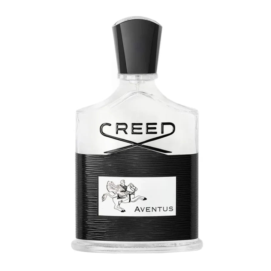 Creed Aventus perfume bottle on a white background